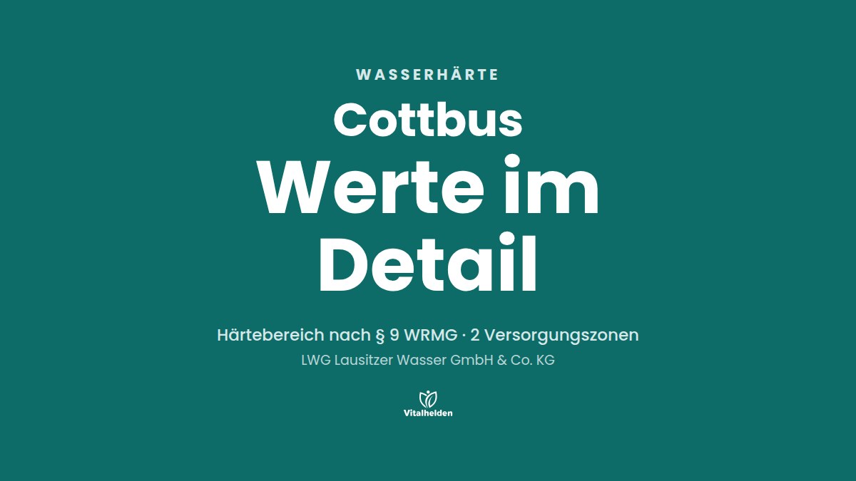 Wasserhärte in Cottbus, Wert nicht veröffentlicht, Versorger LWG Lausitzer Wasser GmbH & Co. KG