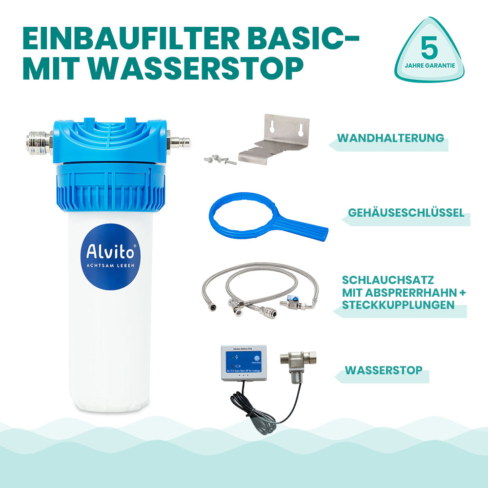 Alvito Einbau Wasserfilter Basic Lieferumfang