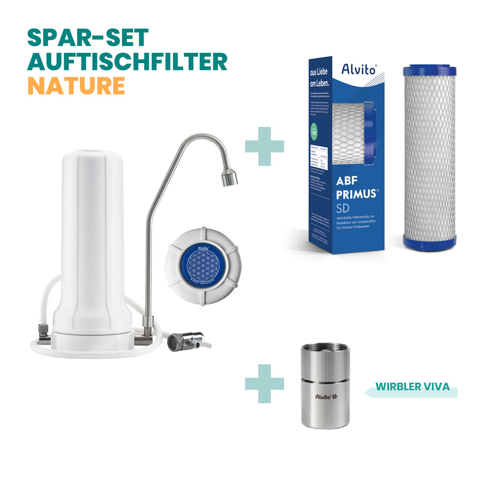 Alvito Auftisch Wasserfilter Set Nature Vorstellung