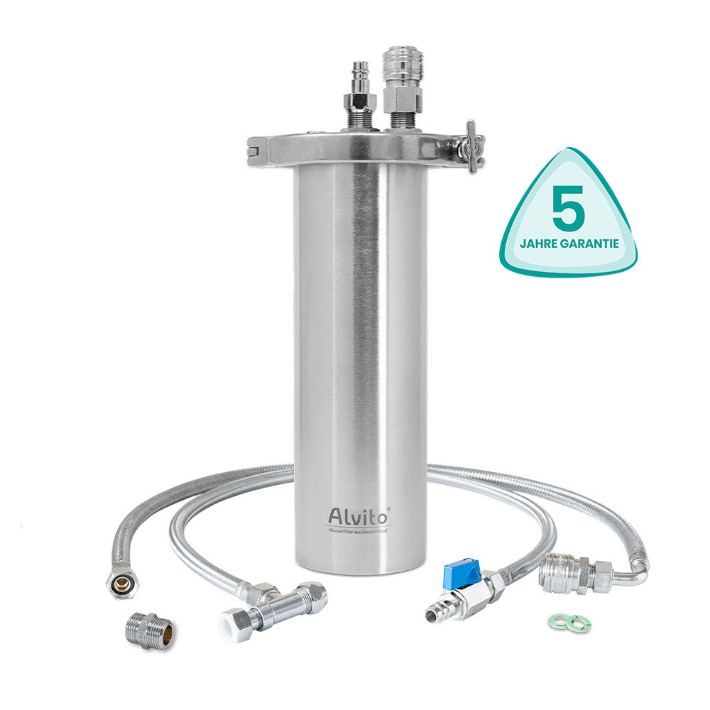 Alvito-Einbaufilter-Inox-T_aus-Edelstahl_mit-Schlauchset_