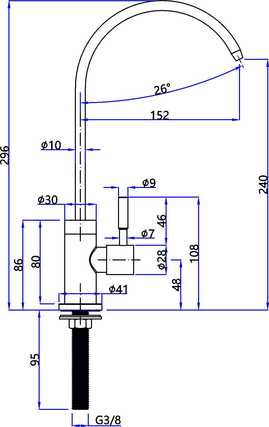 Wasserhahn Genua Inox