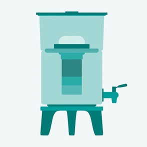 Beispiel Turmfilter Schwerkraftfilter