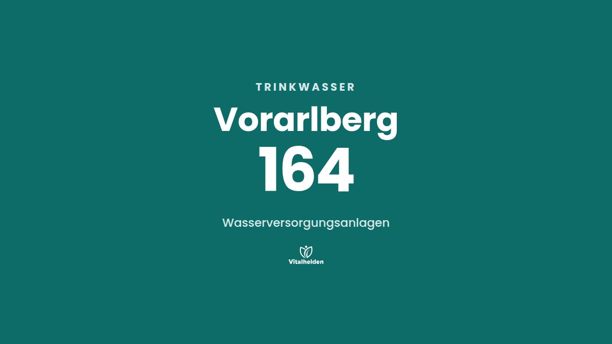 Trinkwasser in Vorarlberg, 164 Wasserversorgungsanlagen