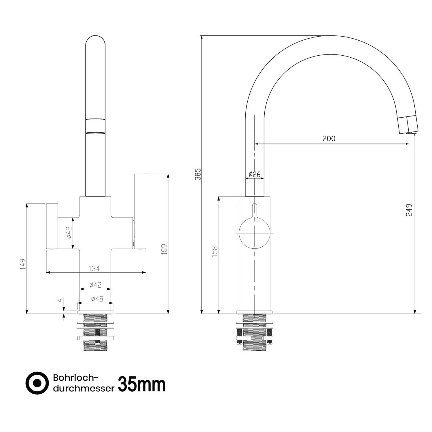 3-4-Wege-Kuechenarmatur-Furore-Neo_Massangaben