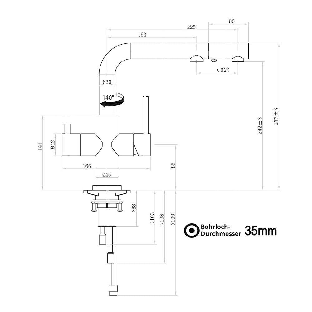 3-Wegehahn-Calabro_herausziehbar_Maße_