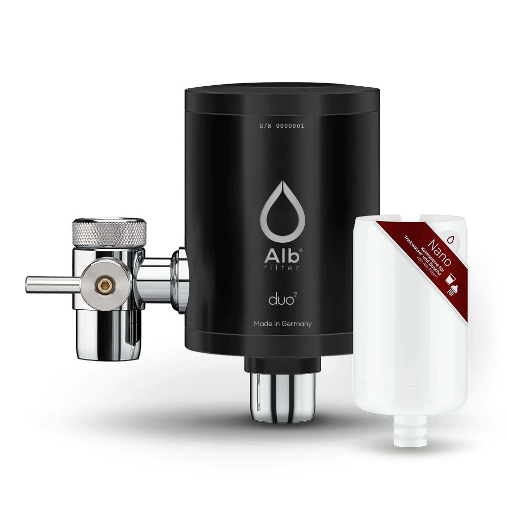 Alb DUO Wasserfilter Wasserhahn-in Schwarz-Nano