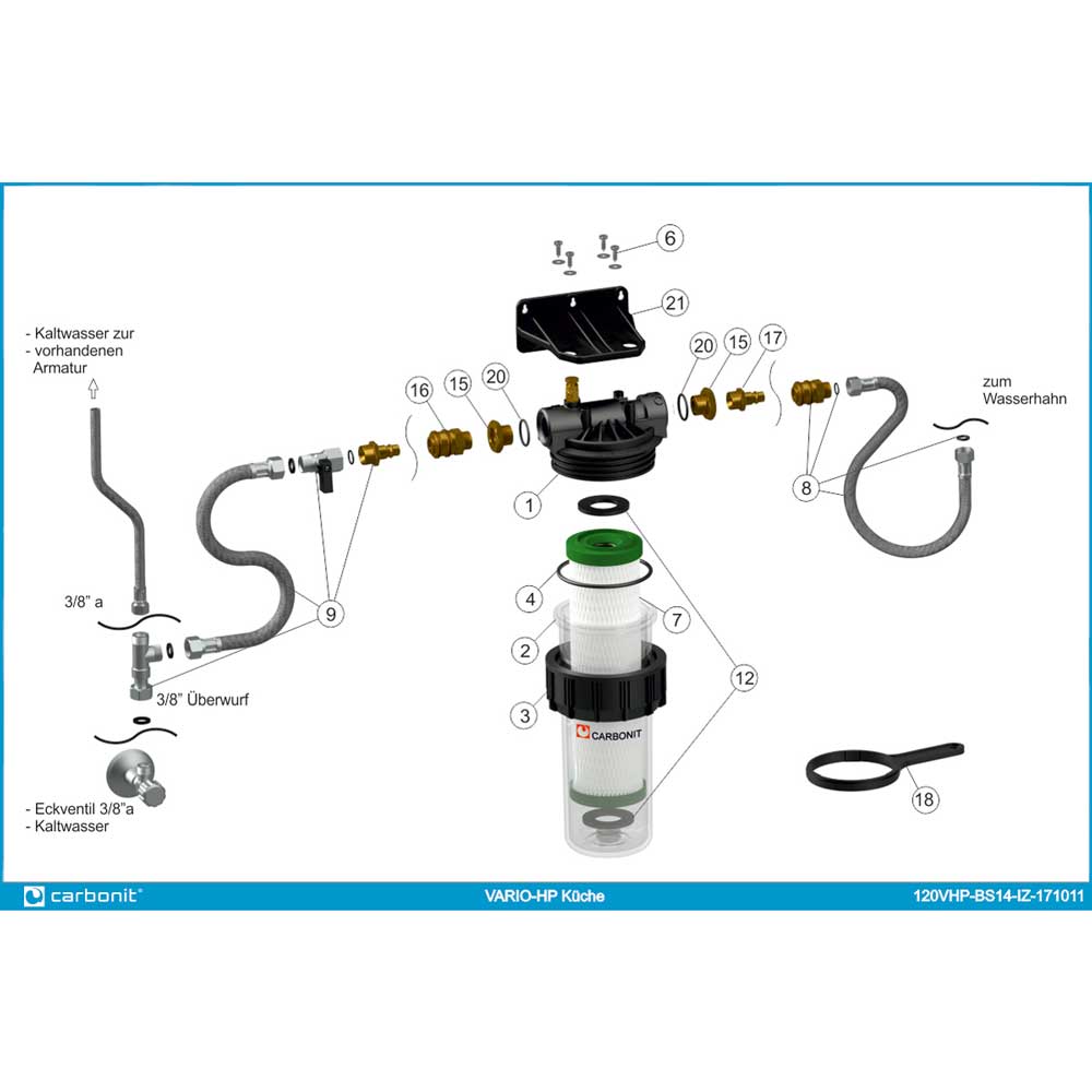 Carbonit-Vario-HP-Kueche-Teilezeichnung