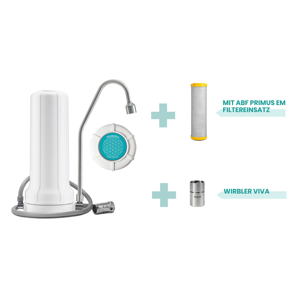 Vitalhelden Auftisch Wasserfilter Set Smart