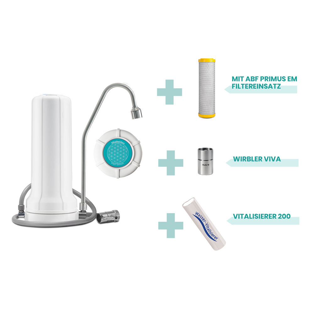 Vitalhelden Auftisch Wasserfilter Set Vital