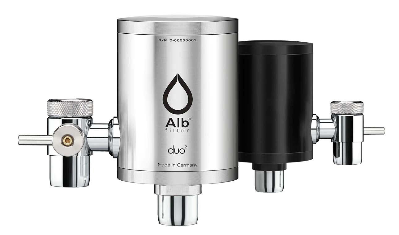 Alb Filter Duo Wasserfilter Wasserhahn silber-schwarz
